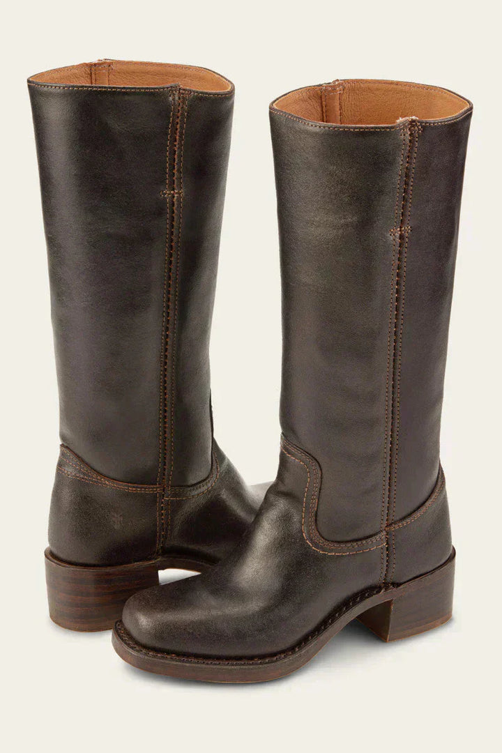 Katerina - Knee-High Boots with Slim Fit and Structured Sole