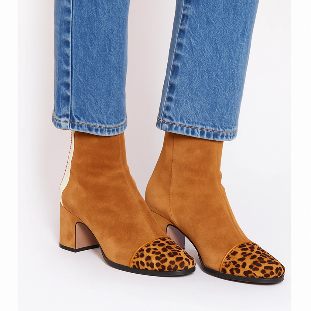 Reina - Modern Contrasted Ankle Boots