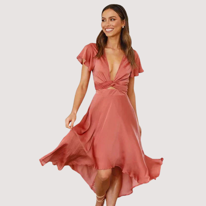 Rosella - Elegant Midi Dress with Ruffles