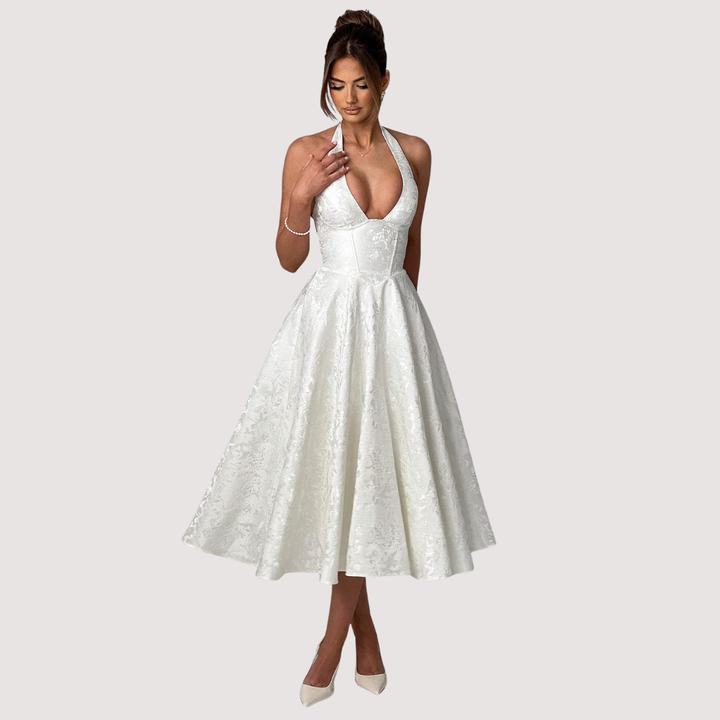 Adoria - Elegant Dress with American Neckline