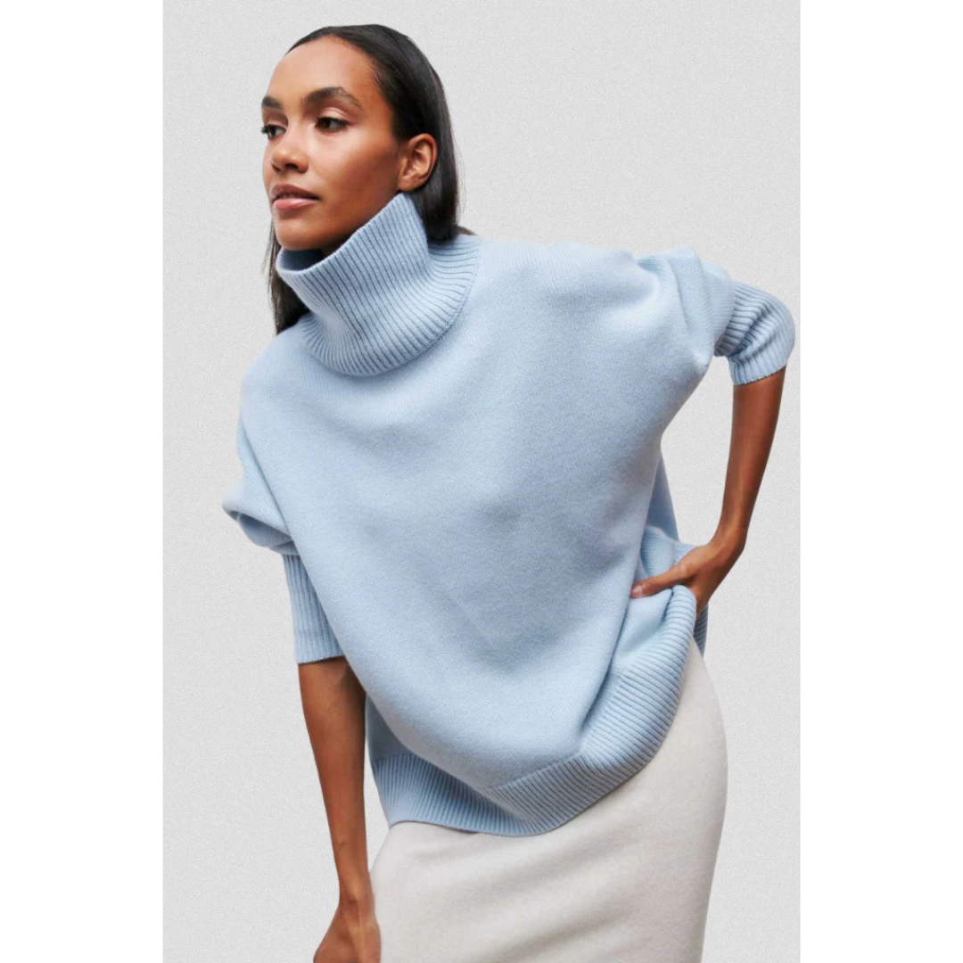 Alice - Elegant Knitted Roll Neck Sweater