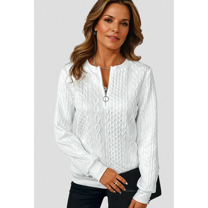 Pippa - Elegant knitted Sweater with zip