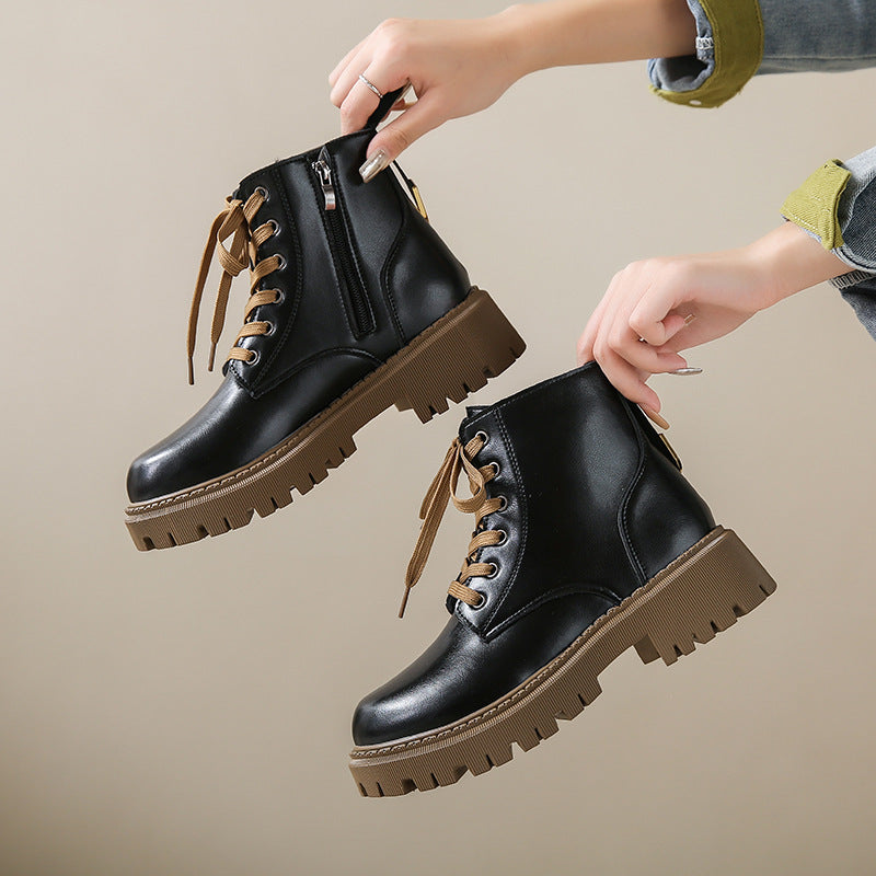 Elisa - Lined Combat Boots