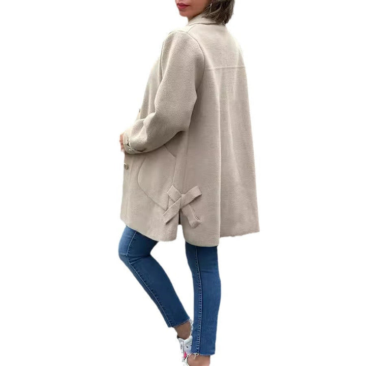 Natalie - Classic Oversized Coat with Bow Details