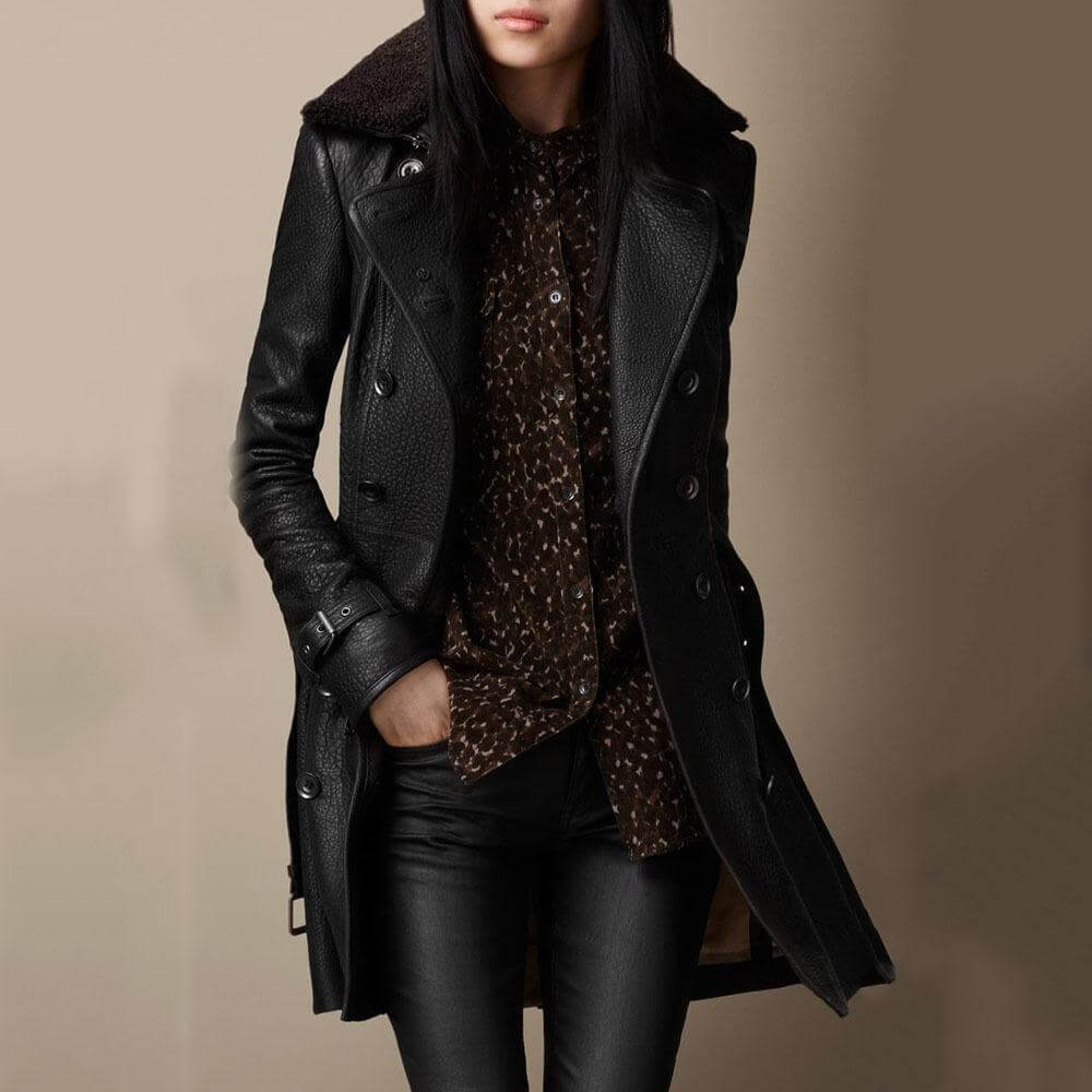 Sybil - Leather Trench Coat