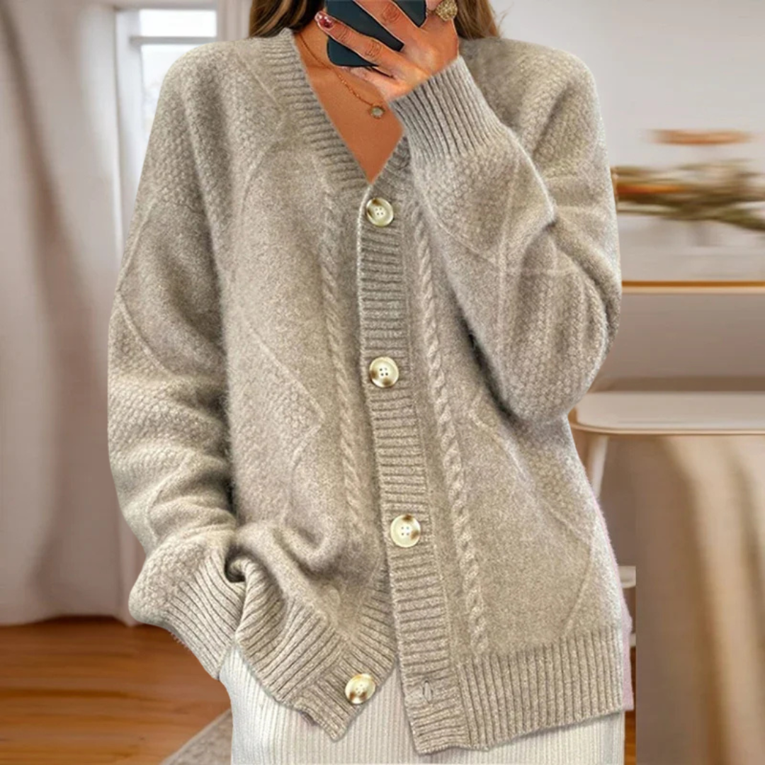 Solange - Cable-Knit Cardigan