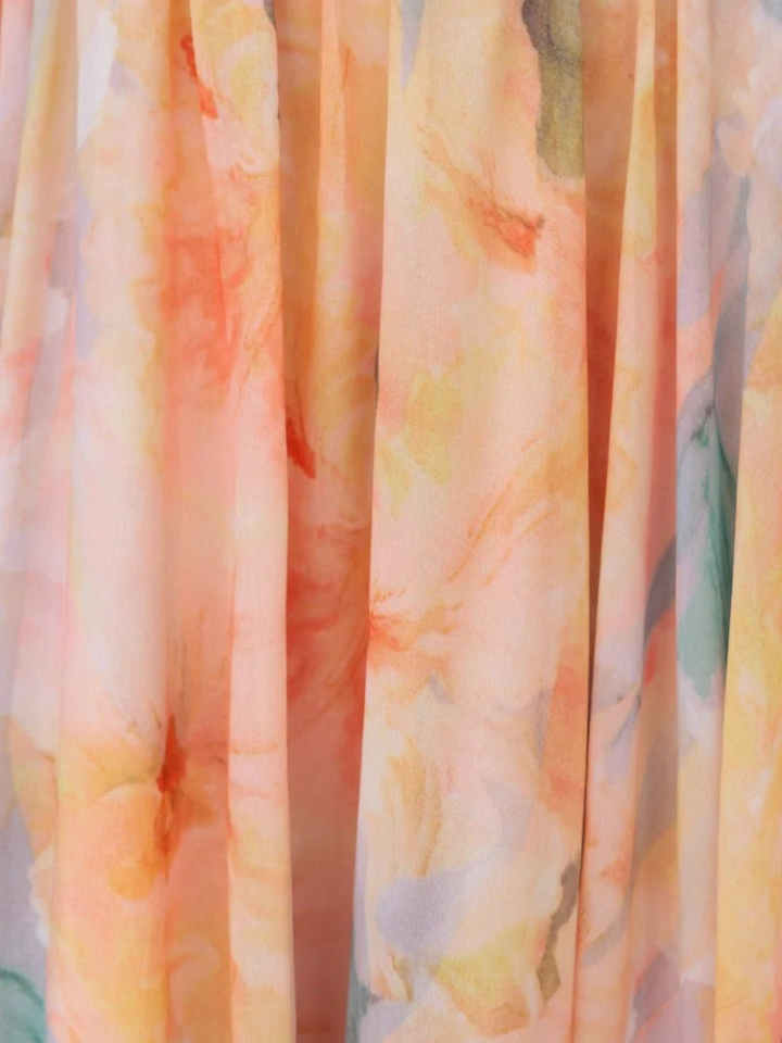 Peach - Flower Fress