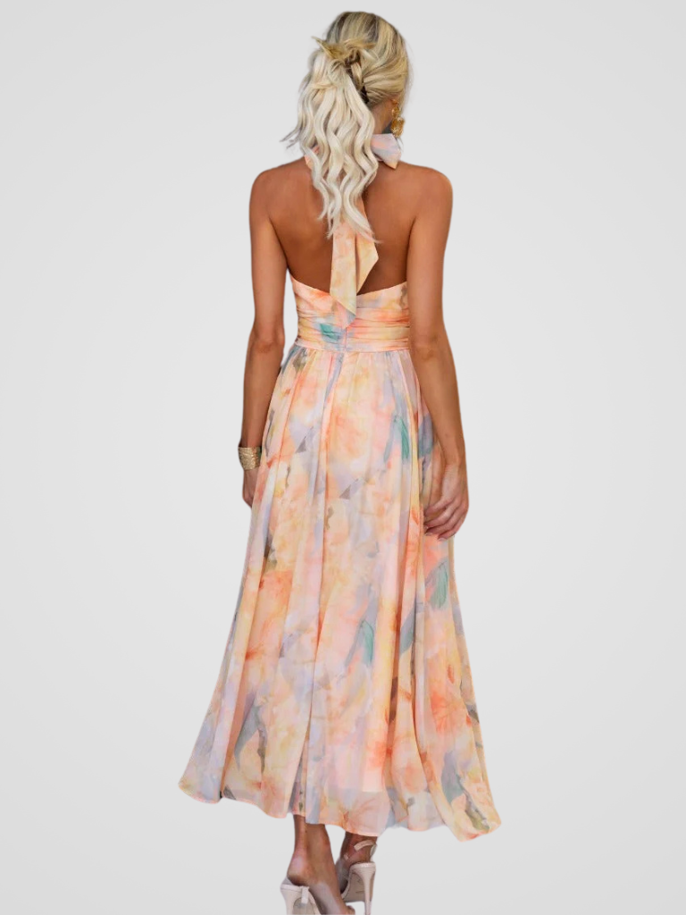 Peach - Flower Fress