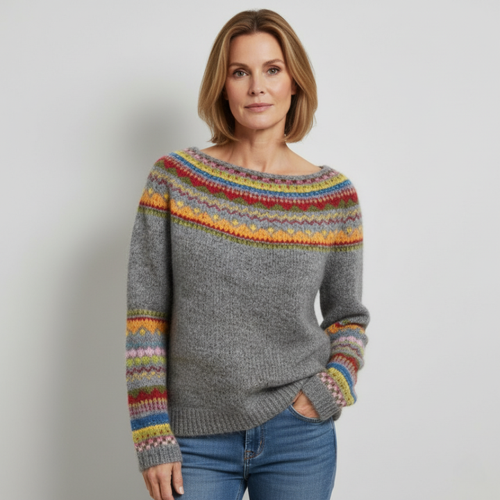 Karen - Retro Scandinavian knitted sweater
