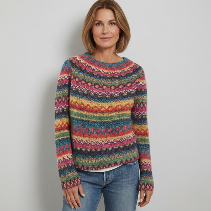 Lisa - Vintage Kaleidoscope Icelandic Knit Sweater