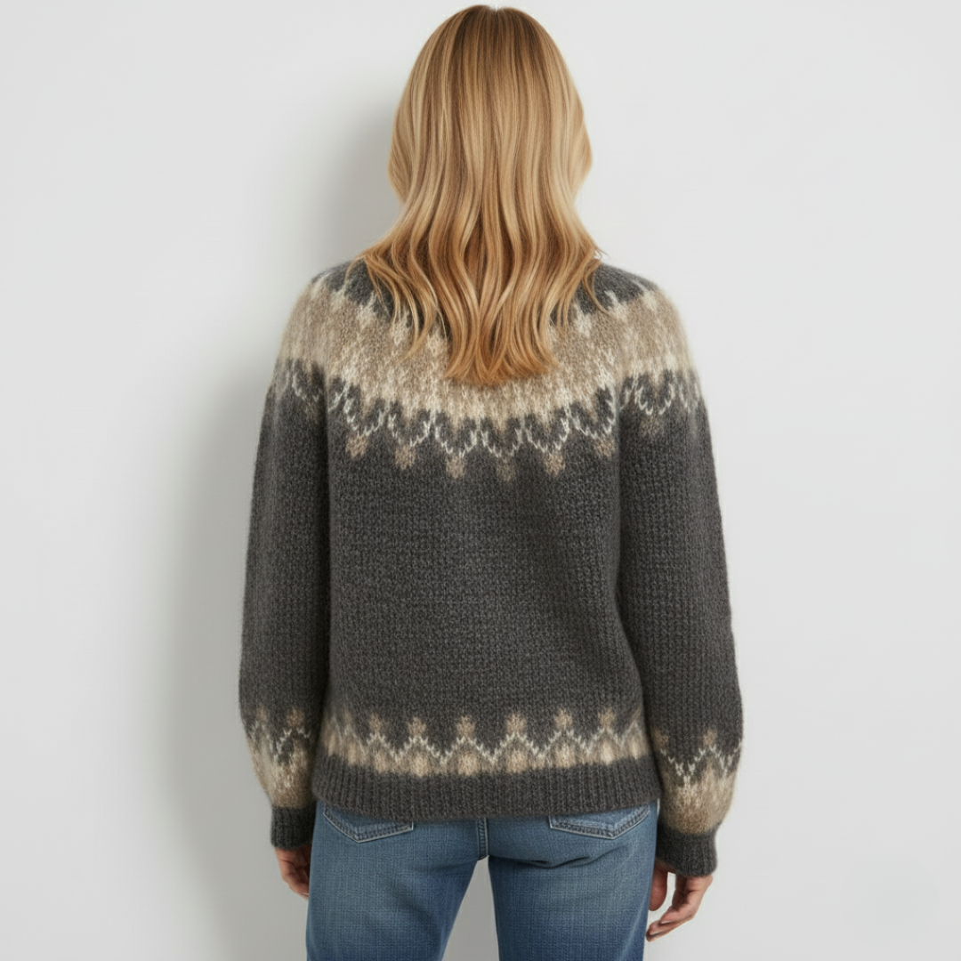 Martha - Vintage Icelandic Pattern Knit Sweater