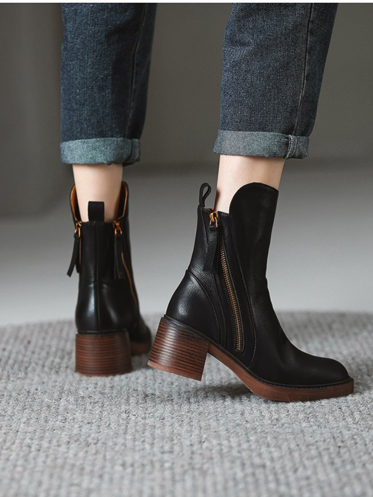 Evelina - Block heel ankle boots
