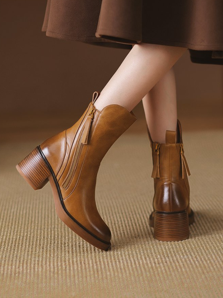 Evelina - Block heel ankle boots