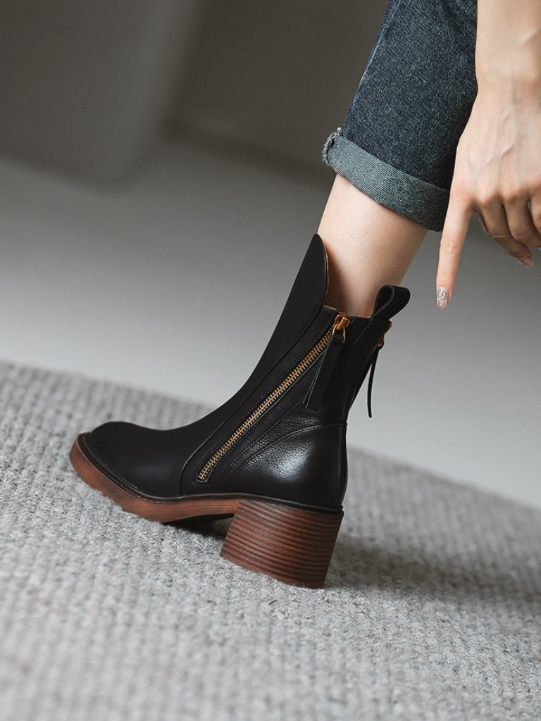Evelina - Block heel ankle boots