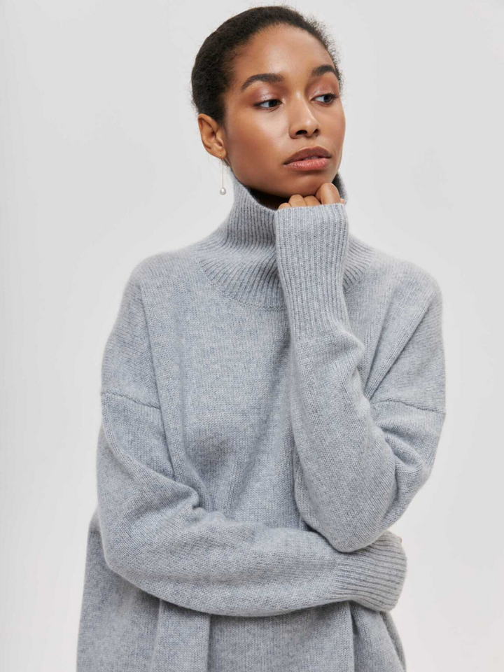 Annelise - High-collar knit sweater