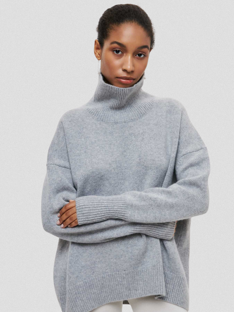 Annelise - High-collar knit sweater