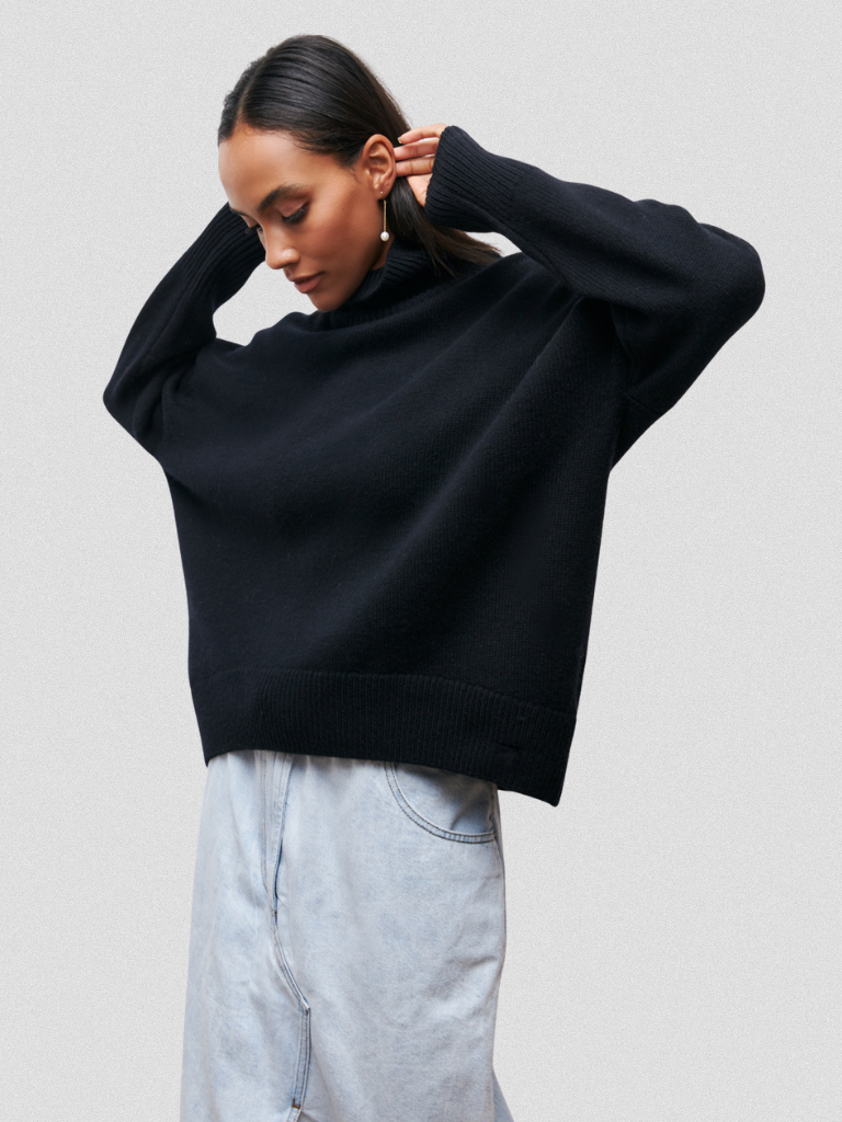 Annelise - High-collar knit sweater
