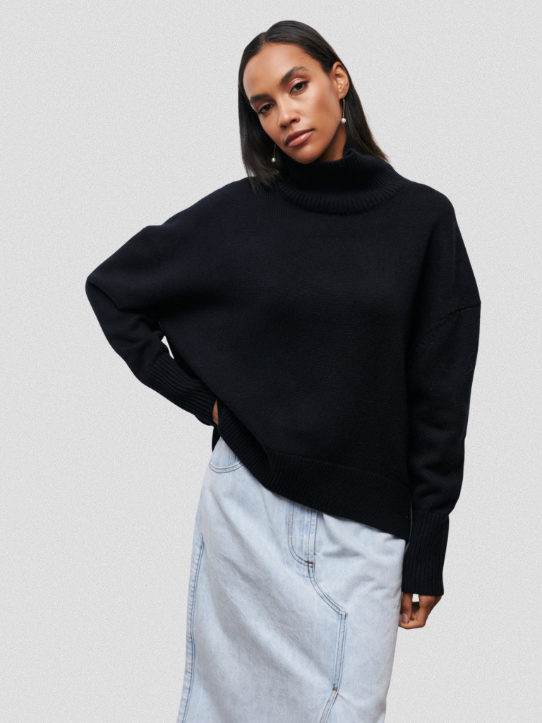 Annelise - High-collar knit sweater