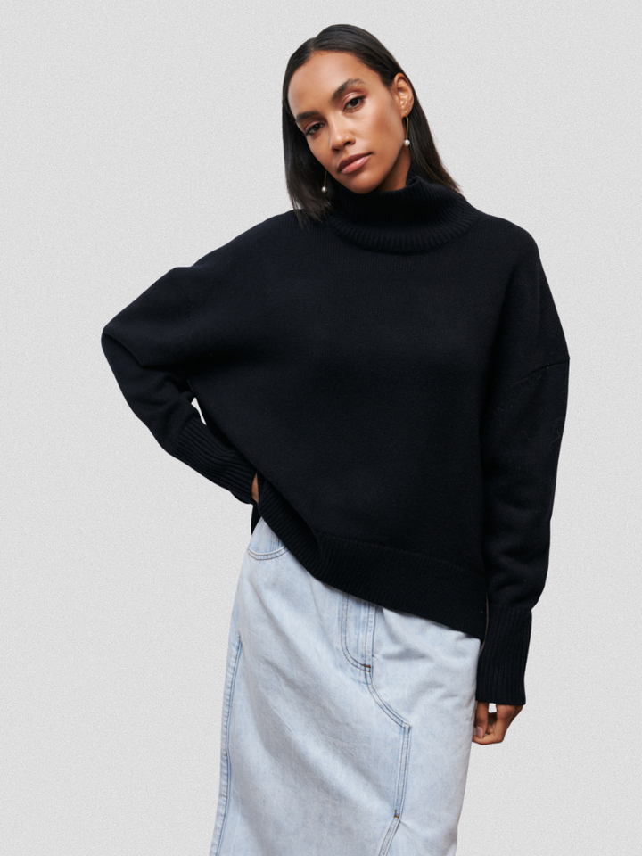 Annelise - High-collar knit sweater