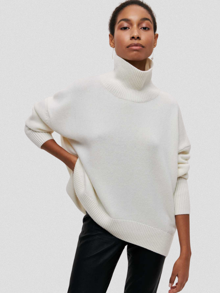 Annelise - High-collar knit sweater
