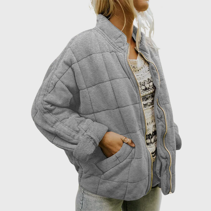 Isla - Women’s Quilted Jacket – Oversized Elegant Fit