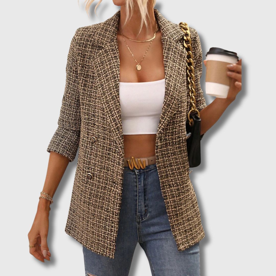 Hazel - Women's Chic Tweed Blazer Limited Edition