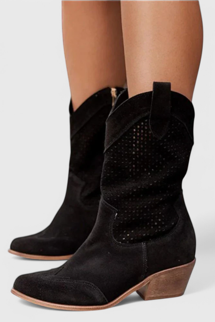 Bellamy - Modern Cowboy Boots with Side Zip