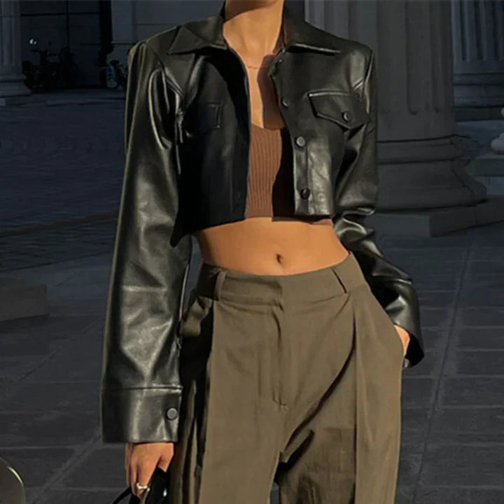 Harper - Elegant Faux Leather Jacket