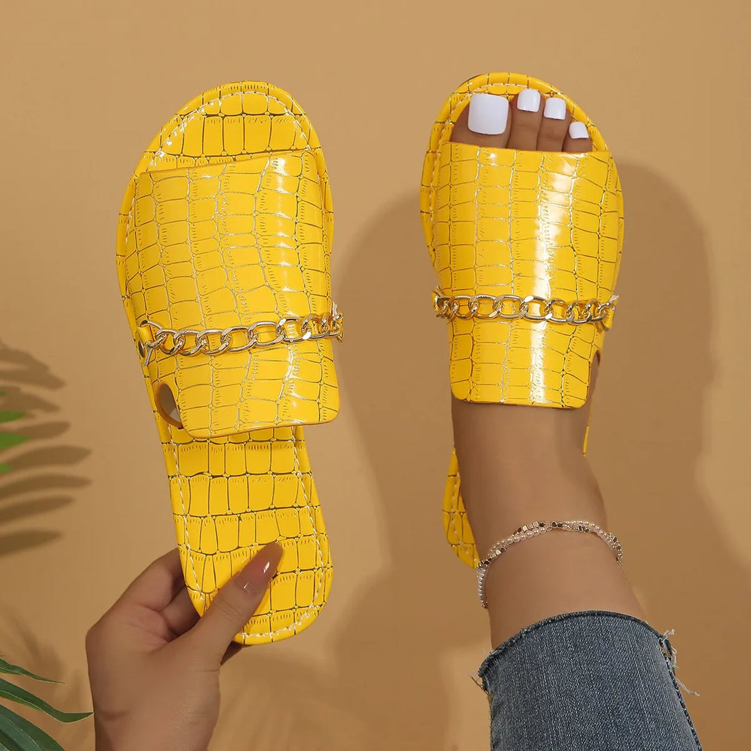 Nadia - Luxe Wedge Beach Flip-Flops