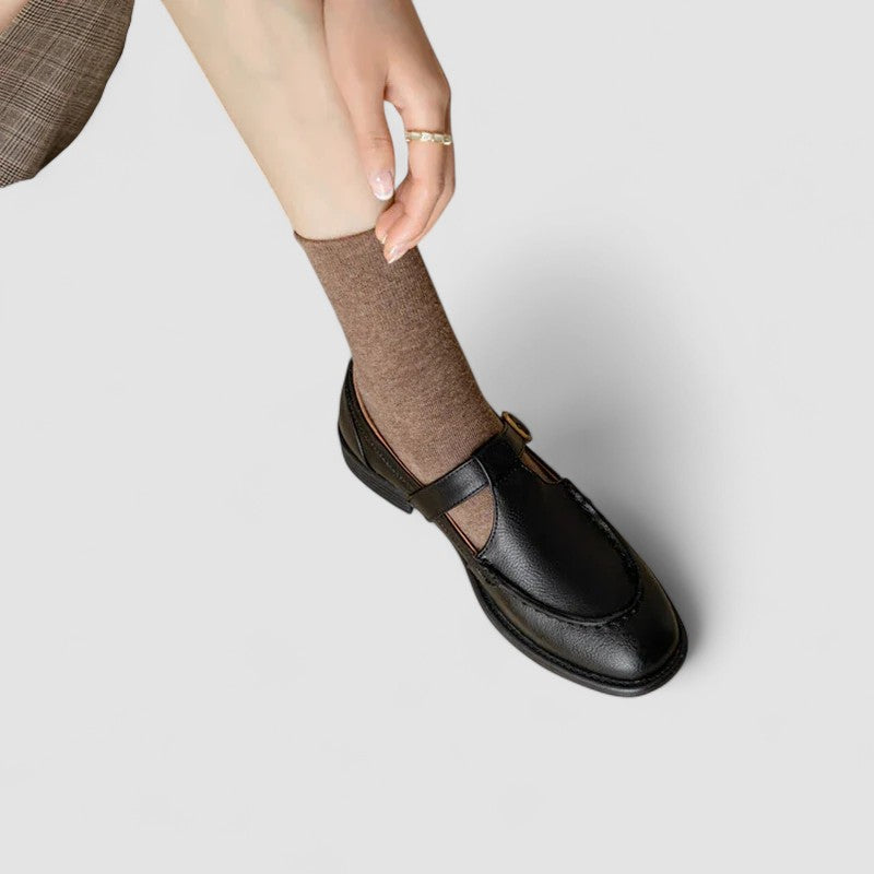 Rhea - Orthopedic Square-Toe Mary Jane Shoes