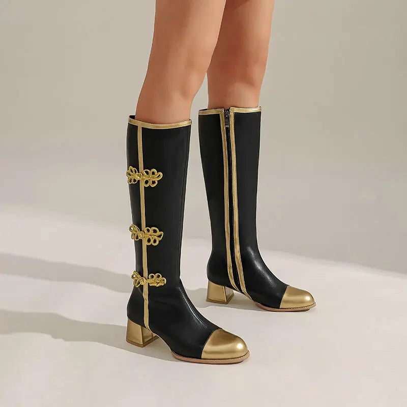 Cassandra - Golden Crest Boots