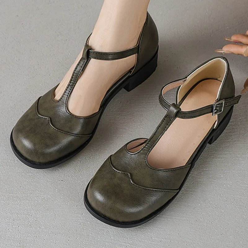 Amelia - Textured Leather Shoes