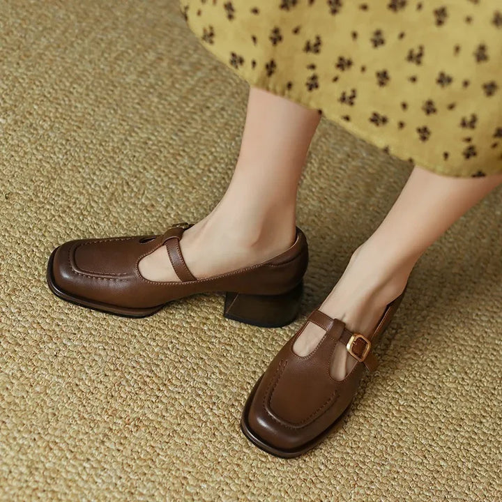 Clara - Elegant T-Strap Shoes