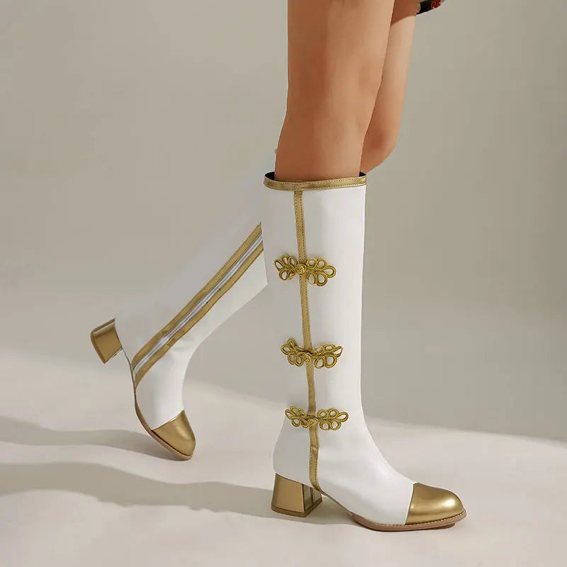 Cassandra - Golden Crest Boots