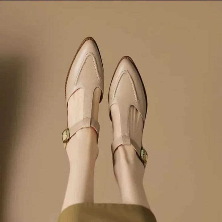 Brooke - Classic Buckle Leather Shoes