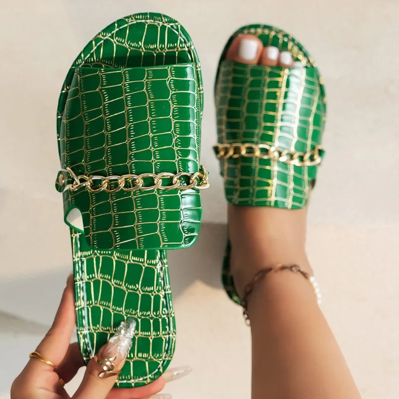 Nadia - Luxe Wedge Beach Flip-Flops