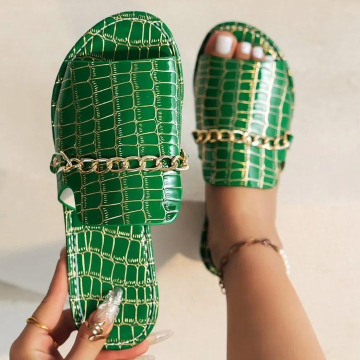 Nadia - Luxe Wedge Beach Flip-Flops