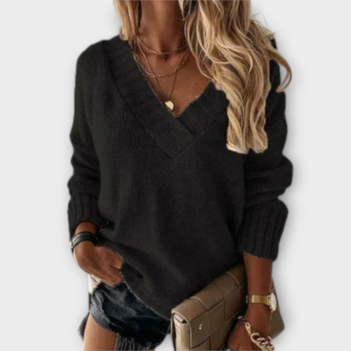 Aurora - Cozy V-Neck Sweater