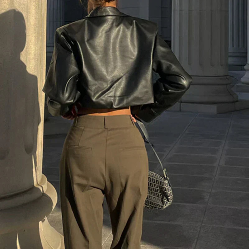 Harper - Elegant Faux Leather Jacket