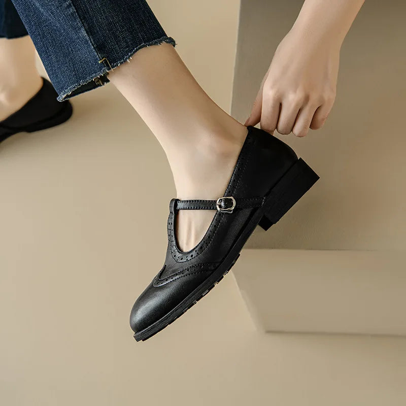 Clara - Elegant T-Strap Mary Janes