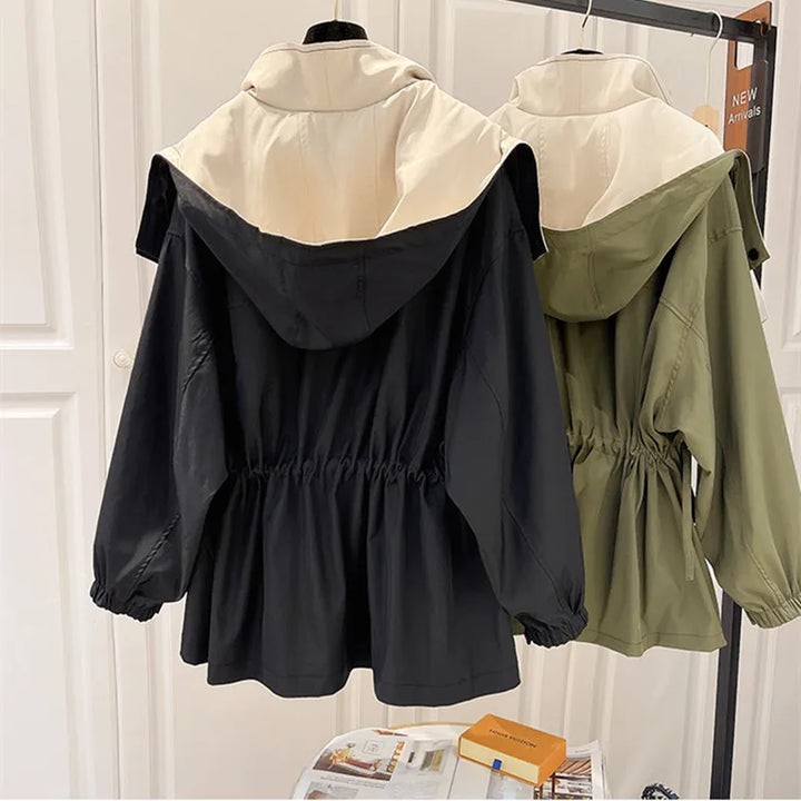 Faith - Two-Layer Hooded Jacket with Snap and Zip Closure