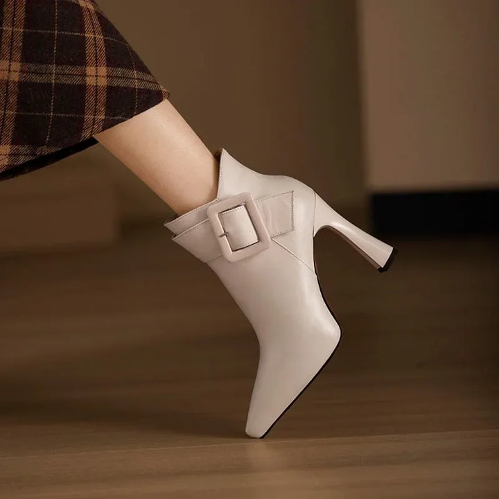 Renata - Buckle Heel Boots