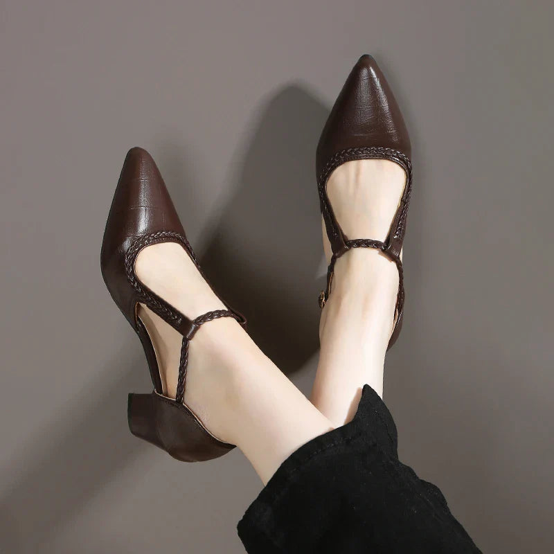 Lily - Classic T-Strap Shoes