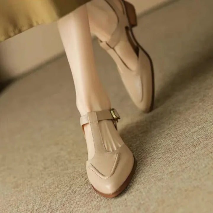 Brooke - Classic Buckle Leather Shoes