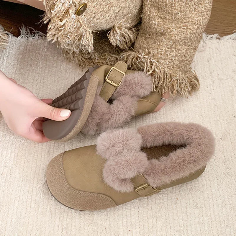 Daisy - The Retro Fur-Lined Loafer