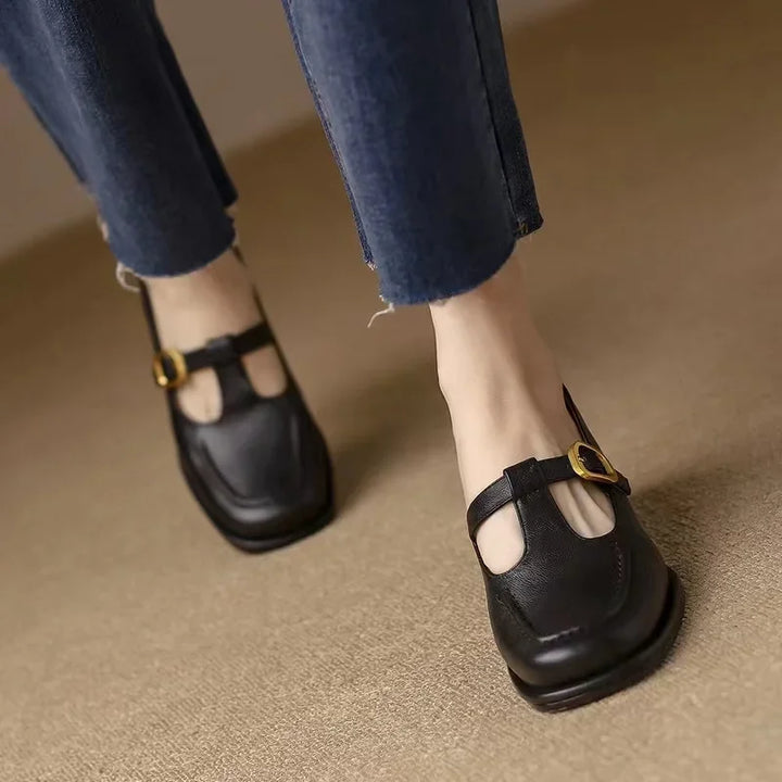 Clara - Elegant T-Strap Shoes