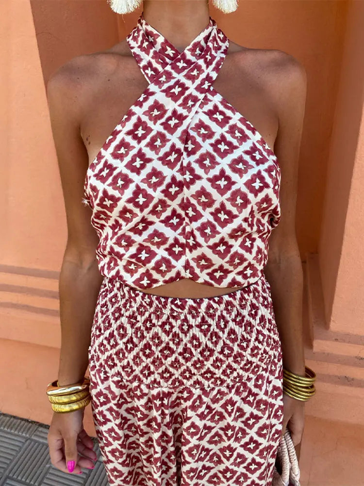 Mickay - Elegant Draped Midi Dress with Off-the-Shoulder Design