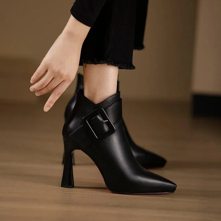 Renata - Buckle Heel Boots