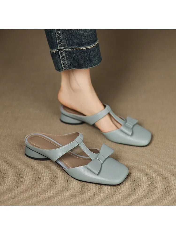 Clara - Square Toe Slippers