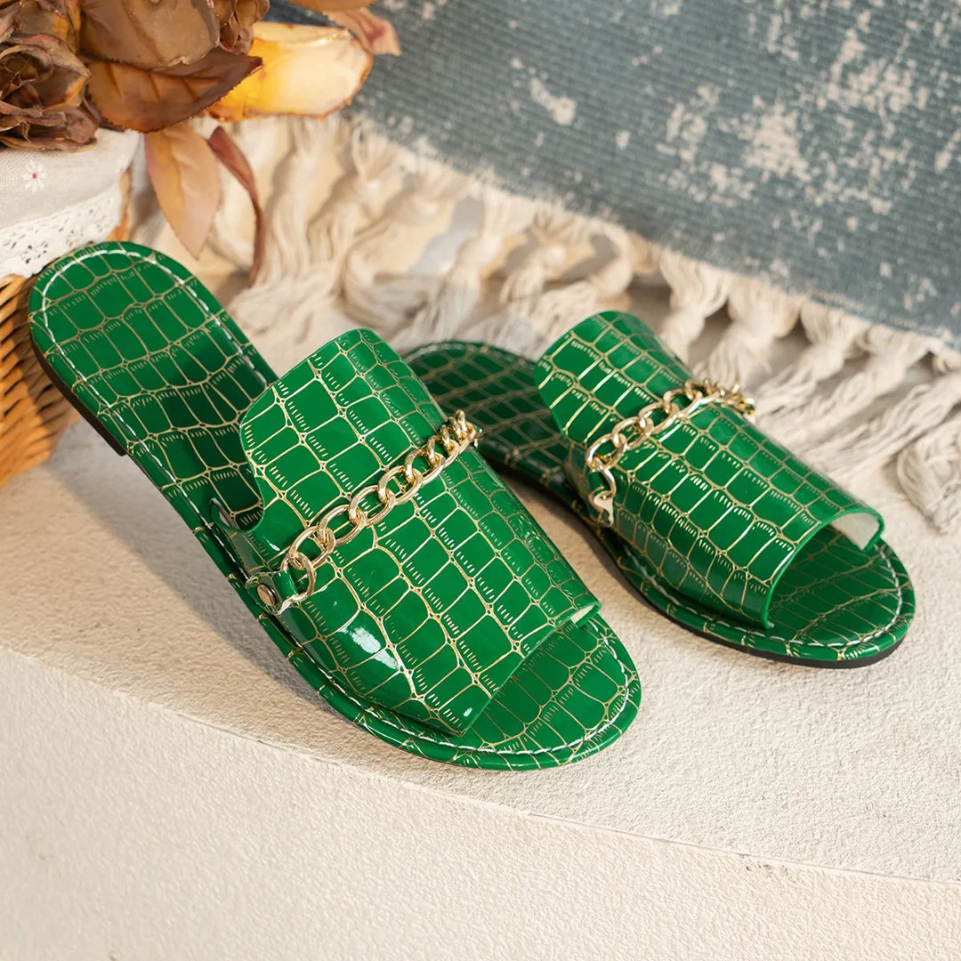 Nadia - Luxe Wedge Beach Flip-Flops